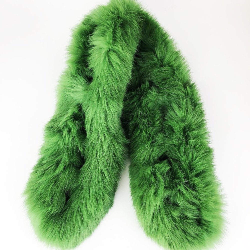 Green Apple Rabbit Fur Scarf